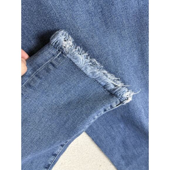 Theory Brand Jeans Womens 30x25 Blue Slim Straight Crop Medium Wash 5 Pocket - Picture 14 of 14